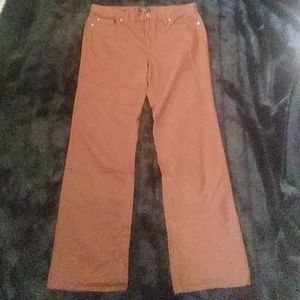 TALBOTS Boot Cut Jeans BROWN Size 14